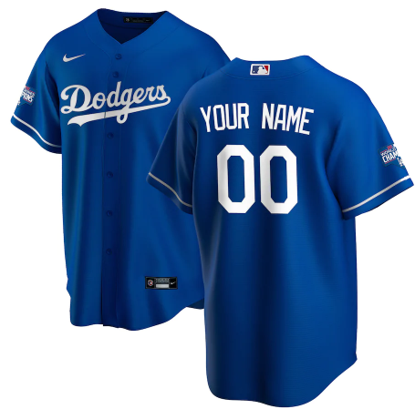 Men's Los Angeles Dodgers ACTIVE PLAYER Custom Blue 2020 World Series Bound Stitched MLB Jersey